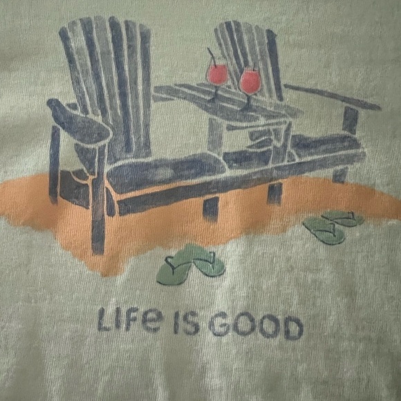 LIFE IS GOOD WOMENS NECK MINT GREEN SHORT SLEEVE CRUSHER TEE SIZE SMALL - Picture 7 of 10